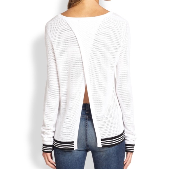 rag & bone Sweaters - Rag & Bone Black & White Split Back Top Small